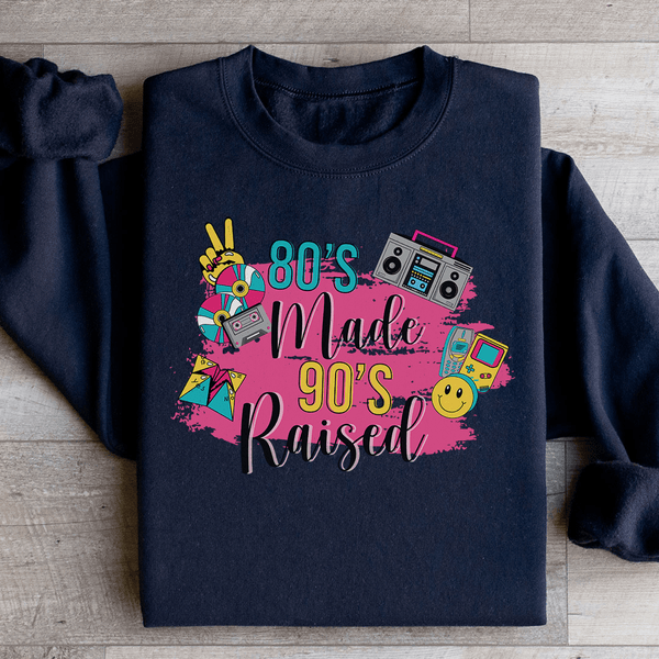 80's Made 90's Raised Sweatshirt Black / S Peachy Sunday T-Shirt