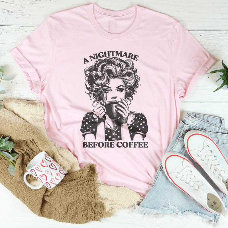 A Nightmare Before Coffee Tee Pink / S Peachy Sunday T-Shirt