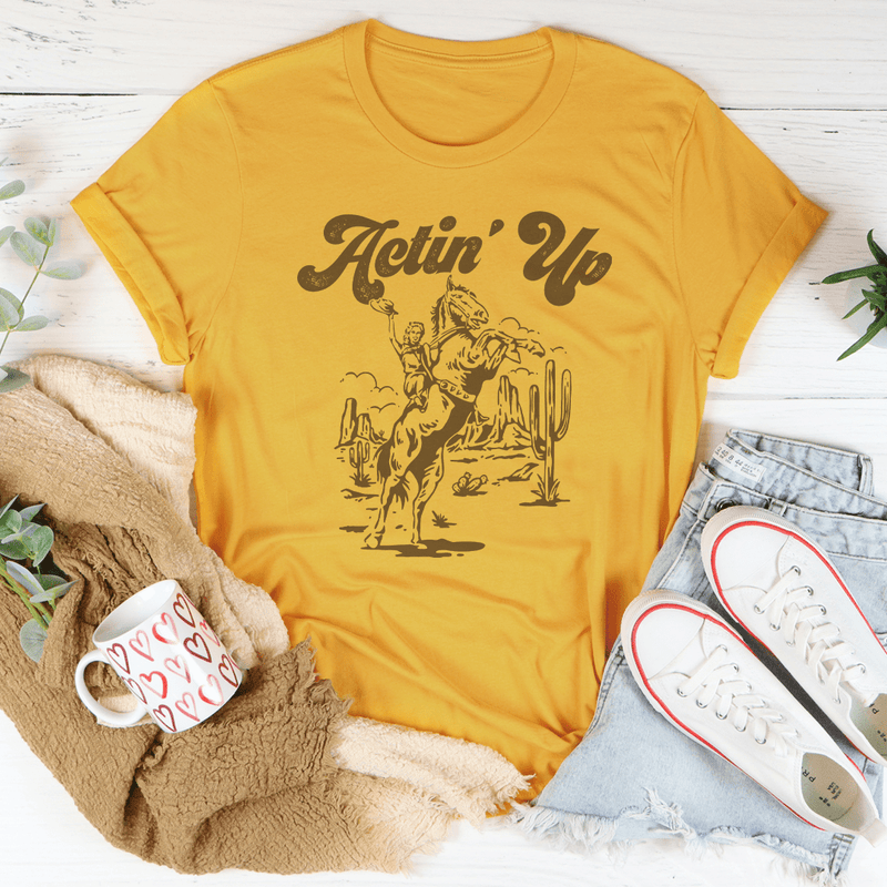 Actin Up Tee Mustard / S Peachy Sunday T-Shirt