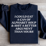 Alphabet Soup Sweatshirt Black / S Peachy Sunday T-Shirt