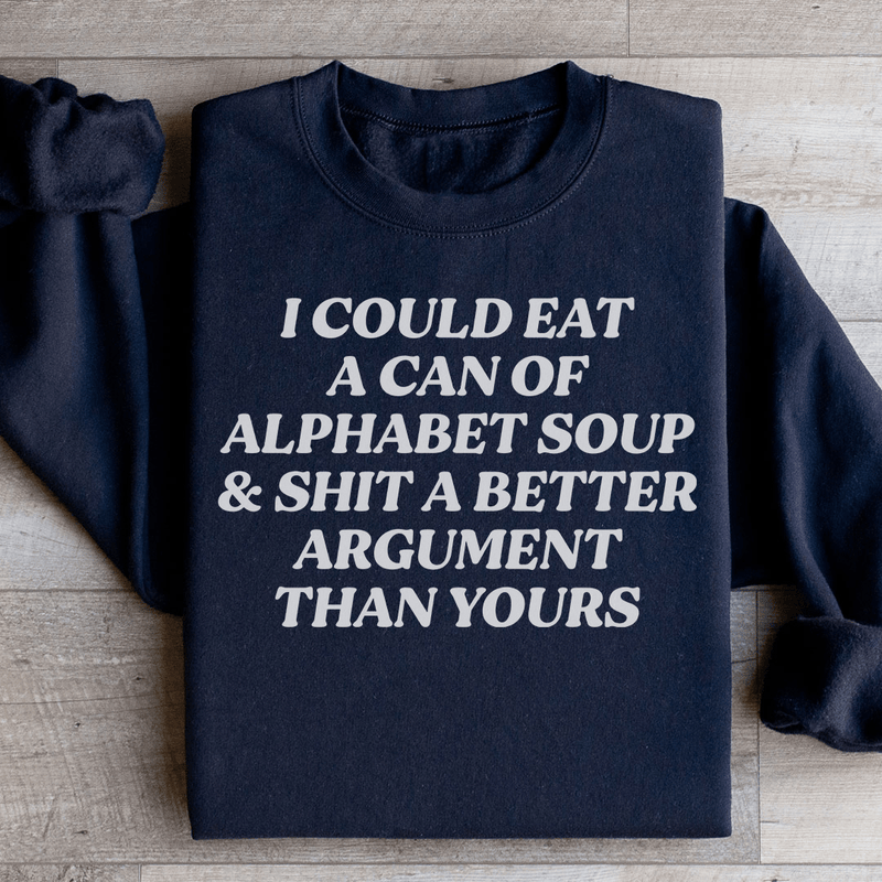 Alphabet Soup Sweatshirt Black / S Peachy Sunday T-Shirt