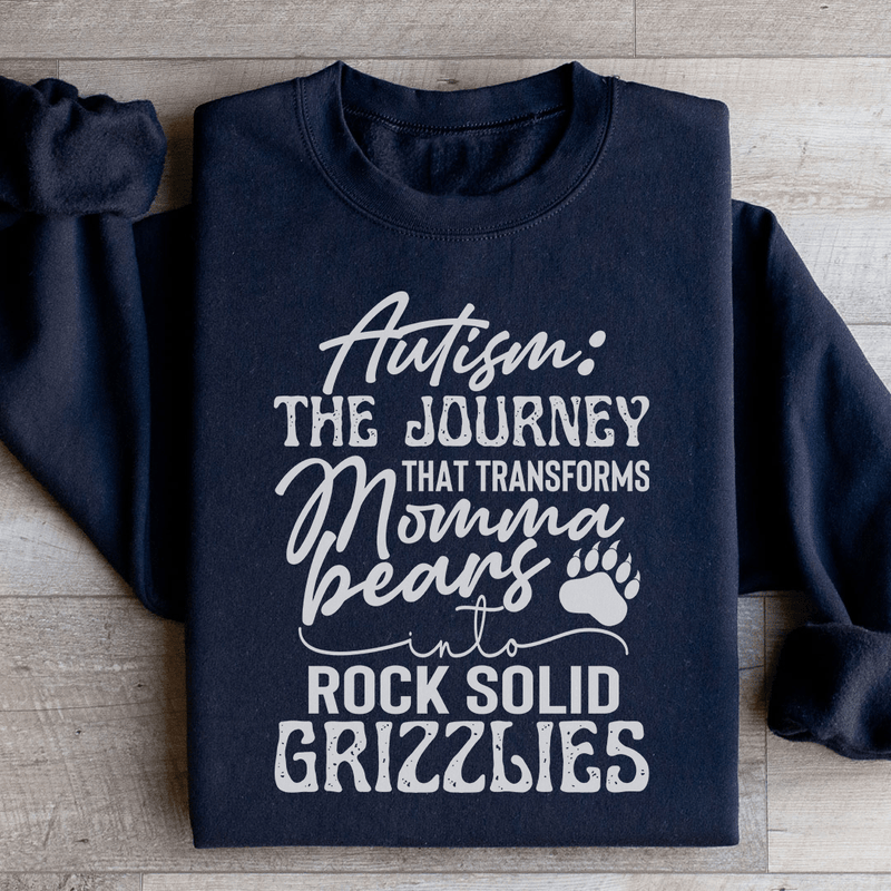 Autism Mama Grizzlies Sweatshirt Black / S Peachy Sunday T-Shirt