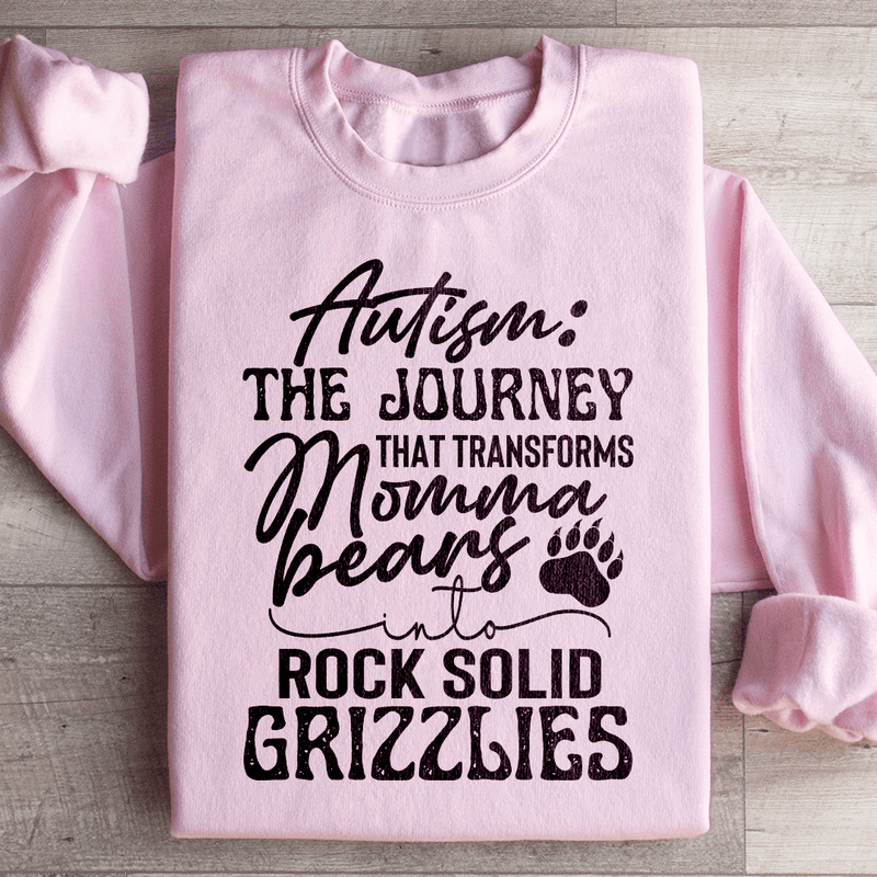 Autism Mama Grizzlies Sweatshirt Light Pink / S Peachy Sunday T-Shirt