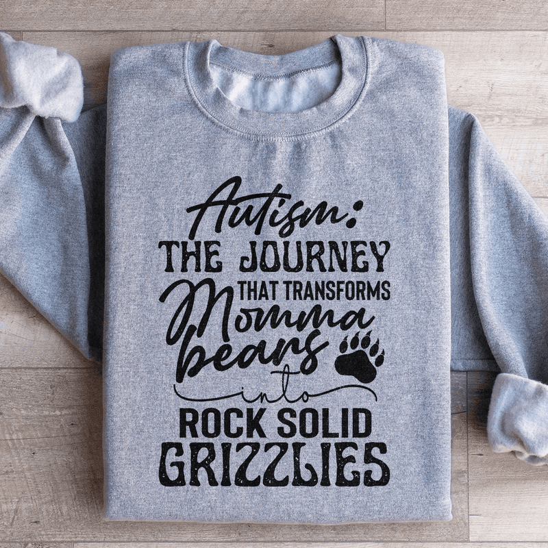 Autism Mama Grizzlies Sweatshirt Sport Grey / S Peachy Sunday T-Shirt