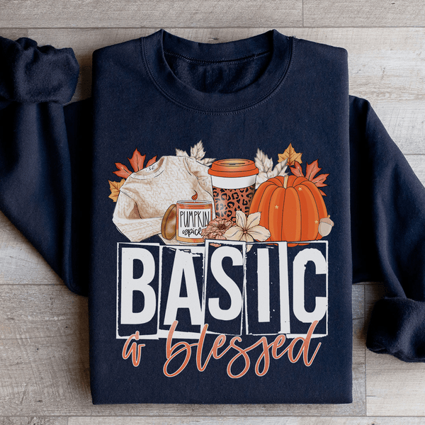 Basic & Blessed Sweatshirt Black / S Peachy Sunday T-Shirt