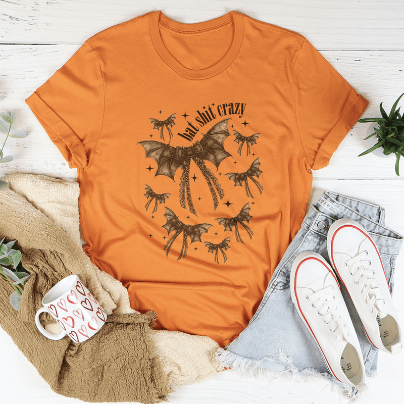 Bat S-it Crazy Tee Heather Orange / S Peachy Sunday T-Shirt