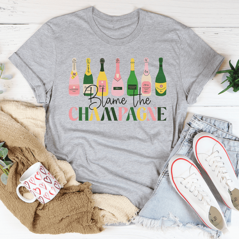 Blame The Champagne Tee Peachy Sunday T-Shirt