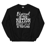 Blessed Is The Nation Whose God Is The Lord Sweatshirt Black / S Peachy Sunday T-Shirt