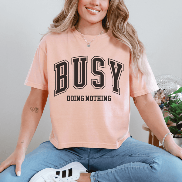 Busy Doing Nothing Tee Heather Prism Peach / S Peachy Sunday T-Shirt