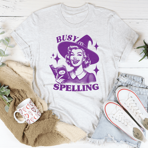 Busy Spelling Tee Ash / S Peachy Sunday T-Shirt