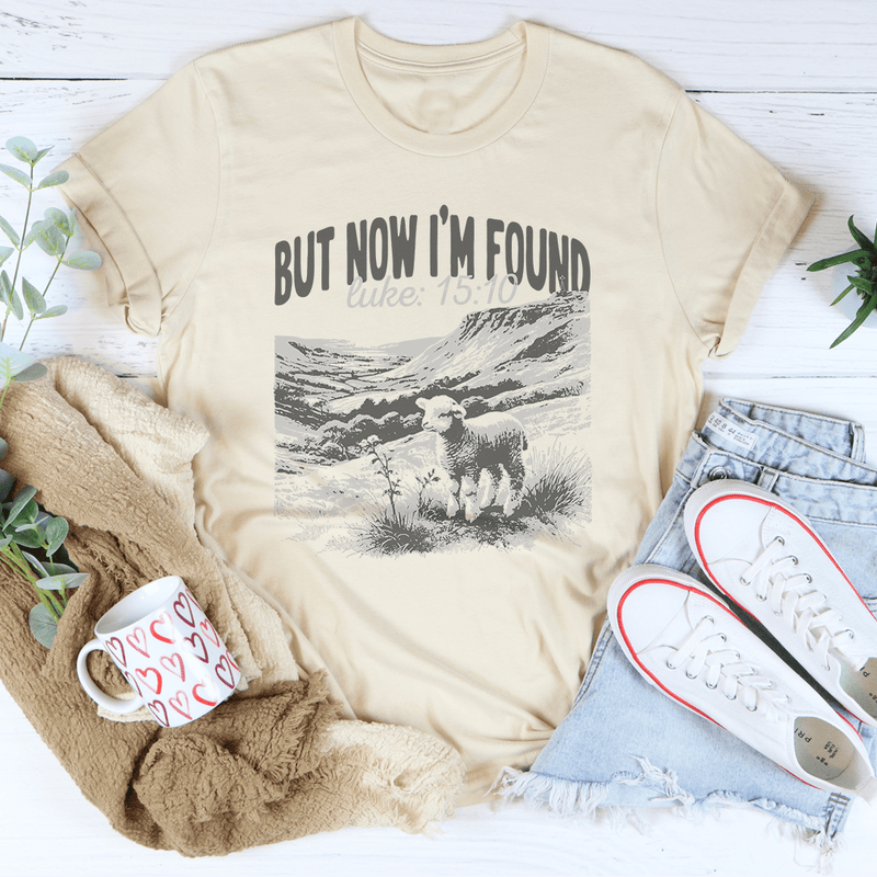 But Now I'm Found Luke 15:10 Tee Soft Cream / S Peachy Sunday T-Shirt