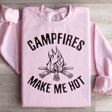 Campfires Make Me Hot Sweatshirt Light Pink / S Peachy Sunday T-Shirt