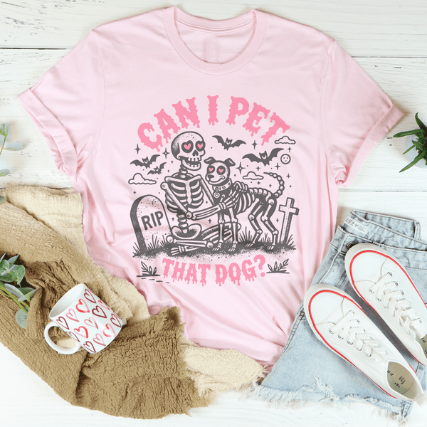 Can I Pet That Dog Tee Pink / S Peachy Sunday T-Shirt