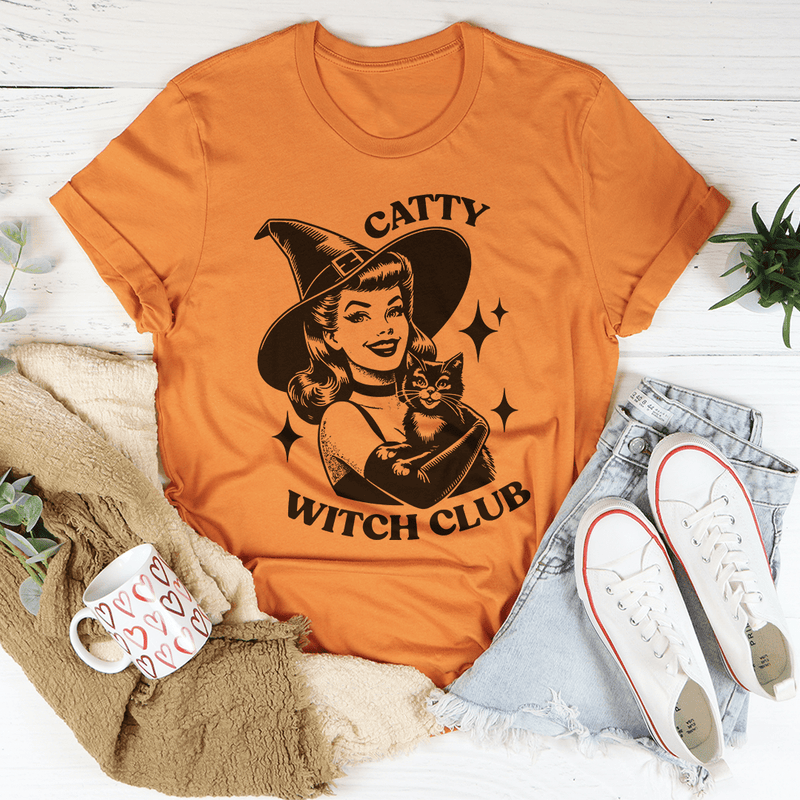 Catty witch club Tee Heather Orange / S Peachy Sunday T-Shirt