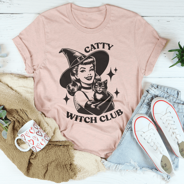 Catty witch club Tee Heather Prism Peach / S Peachy Sunday T-Shirt