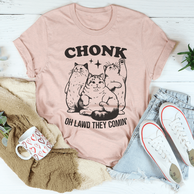 Chonk Oh Lawd They Comin Tee Heather Prism Peach / S Peachy Sunday T-Shirt