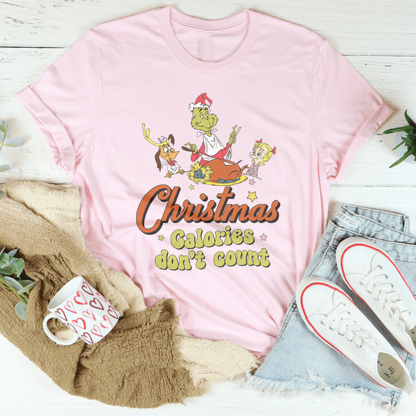 Christmas Calories Don't Count Tee Pink / S Peachy Sunday T-Shirt