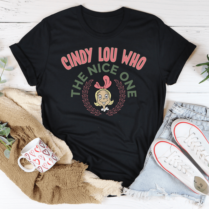 Cindy Lou Who The Nice One Tee Black Heather / S Peachy Sunday T-Shirt