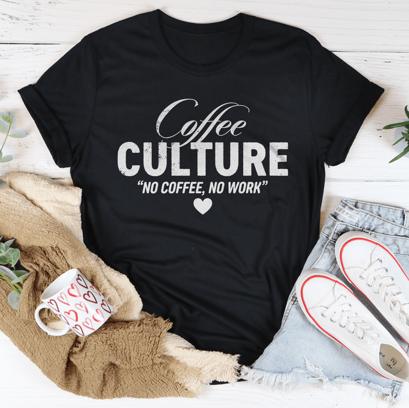 Coffee culture No Coffee No Work Tee Black Heather / S Peachy Sunday T-Shirt