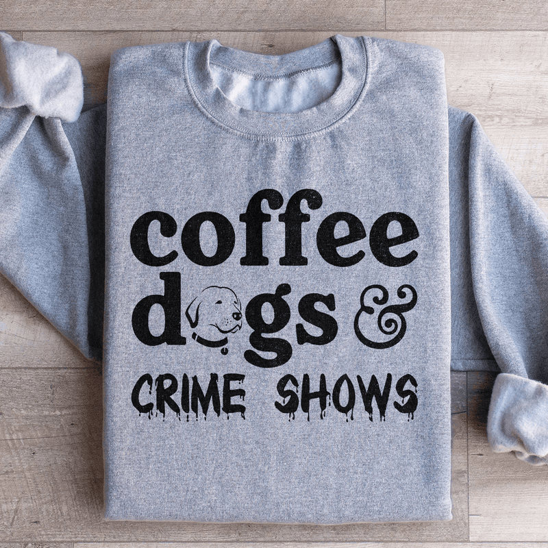 Coffee Dogs & Crime Shows Sweatshirt Sport Grey / S Peachy Sunday T-Shirt