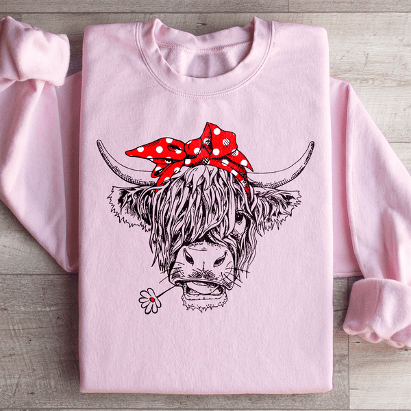 Cow Sweatshirt Light Pink / S Peachy Sunday T-Shirt