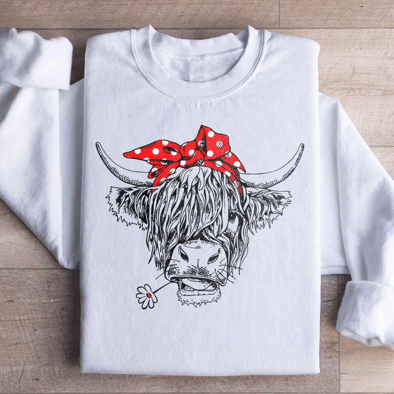 Cow Sweatshirt White / S Peachy Sunday T-Shirt