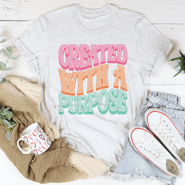 Created With A Purpose Tee Ash / S Peachy Sunday T-Shirt