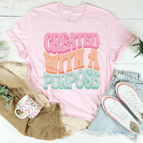 Created With A Purpose Tee Pink / S Peachy Sunday T-Shirt