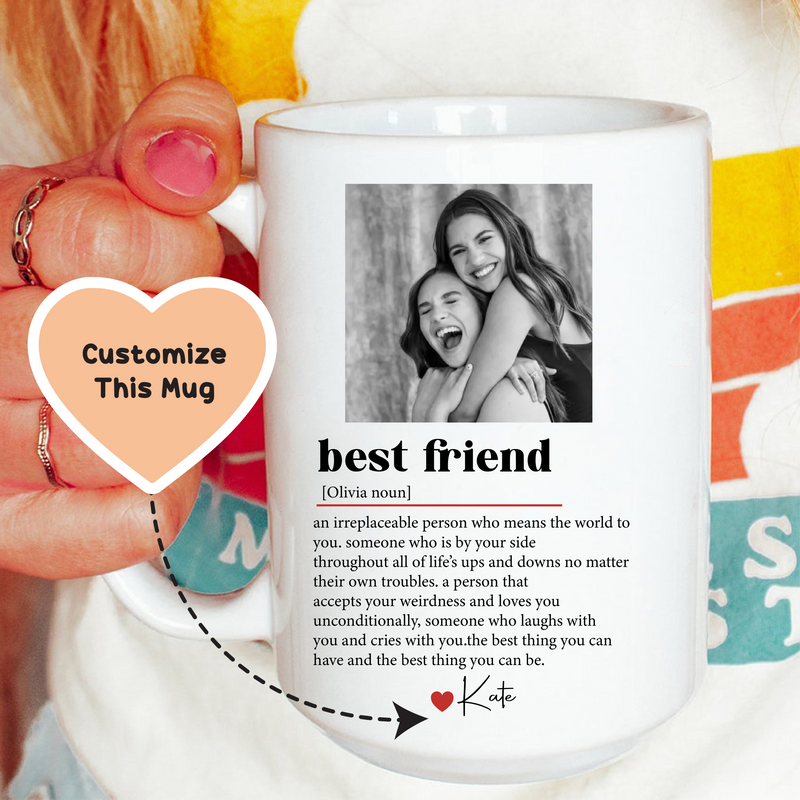 Custom Best Friend Mug White / 15 oz printful T-Shirt