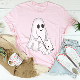 Cute Ghost Walking Dog Tee Pink / S Peachy Sunday T-Shirt