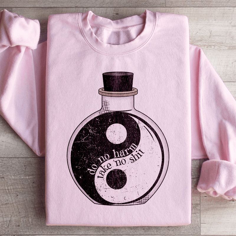 Do No Harm Yin & Yang Sweatshirt Light Pink / S Peachy Sunday T-Shirt