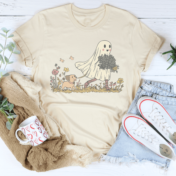 Dog Ghost Mom Tee Soft Cream / S Peachy Sunday T-Shirt