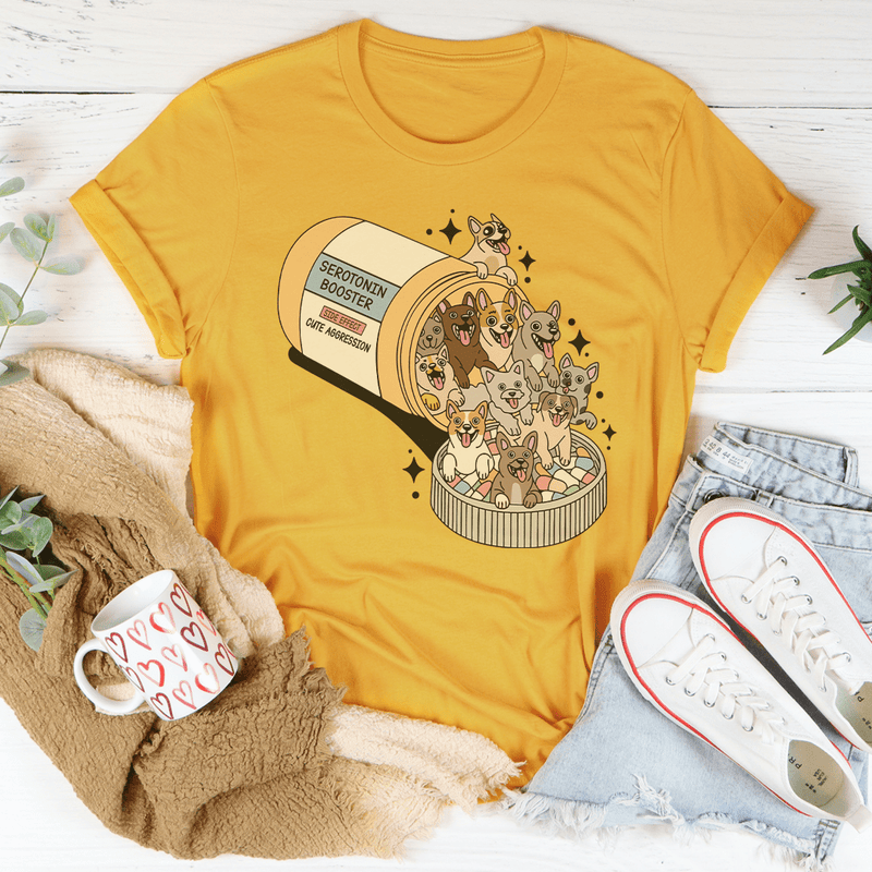 Dogs Happy Pills Tee Mustard / S Peachy Sunday T-Shirt