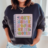 Don't Judge A Book Sweatshirt Black / S Peachy Sunday T-Shirt