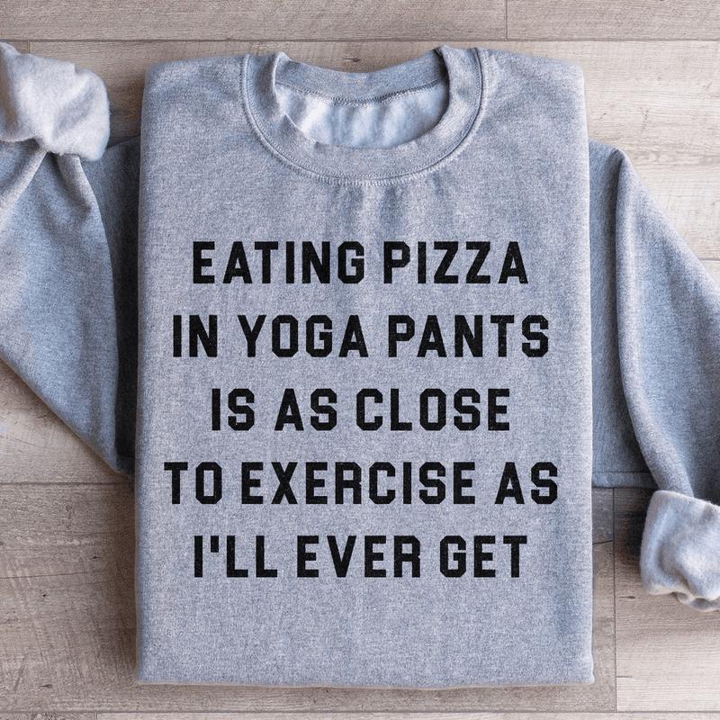 Eating Pizza Sweatshirt Sport Grey / S Peachy Sunday T-Shirt