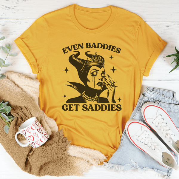 Even Baddies Get Saddies Tee Mustard / S Peachy Sunday T-Shirt