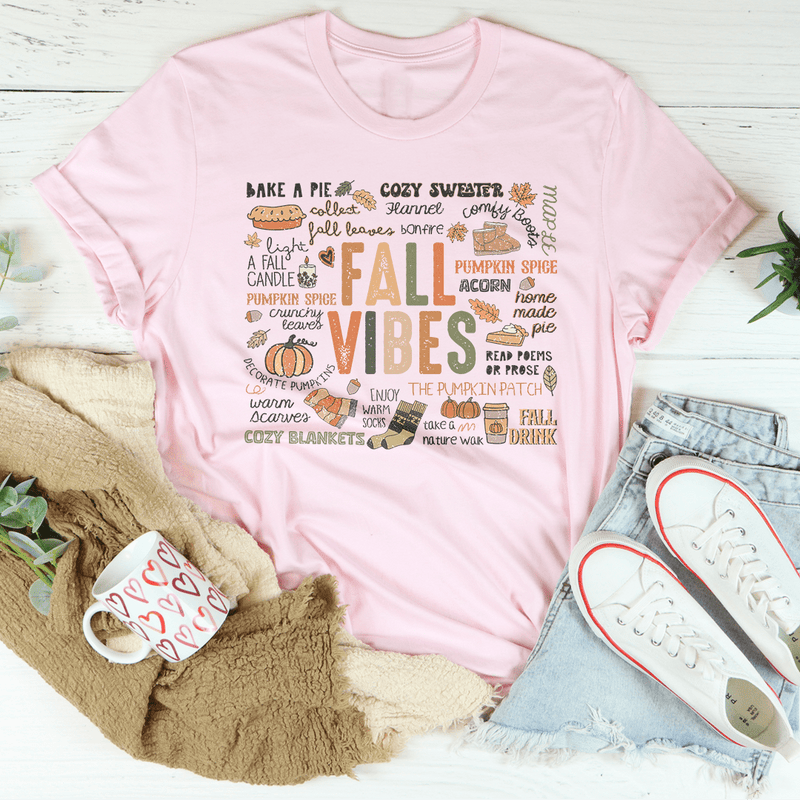 Fall Vibes Tee Pink / S Peachy Sunday T-Shirt