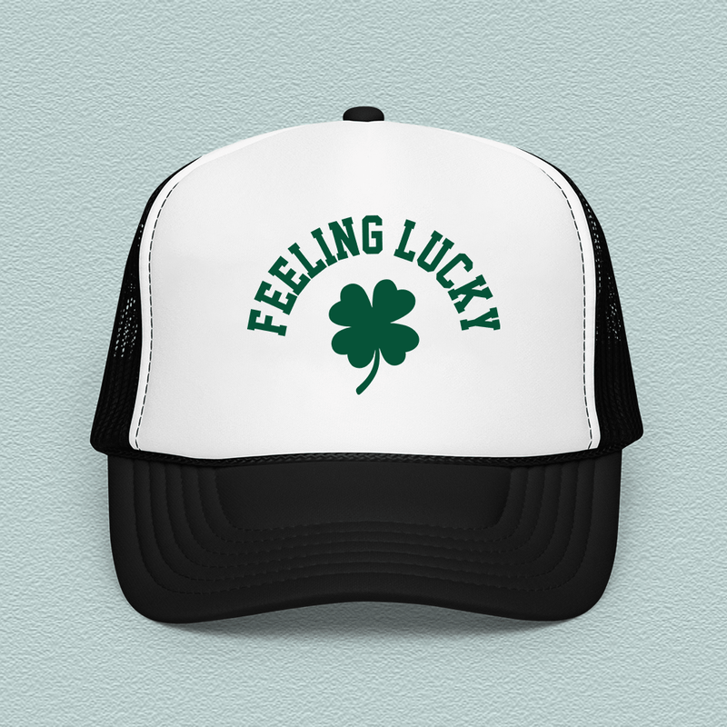 Feeling Lucky Trucker Hat Black / White / Black Peachy Sunday T-Shirt