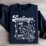 Feeling On And Off Sweatshirt Black / S Peachy Sunday T-Shirt