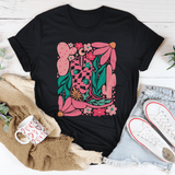 Floral Cowboy Boot Tee Black Heather / S Peachy Sunday T-Shirt