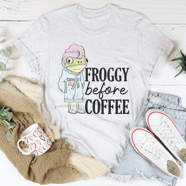 Froggy Before Coffee Tee Ash / S Peachy Sunday T-Shirt