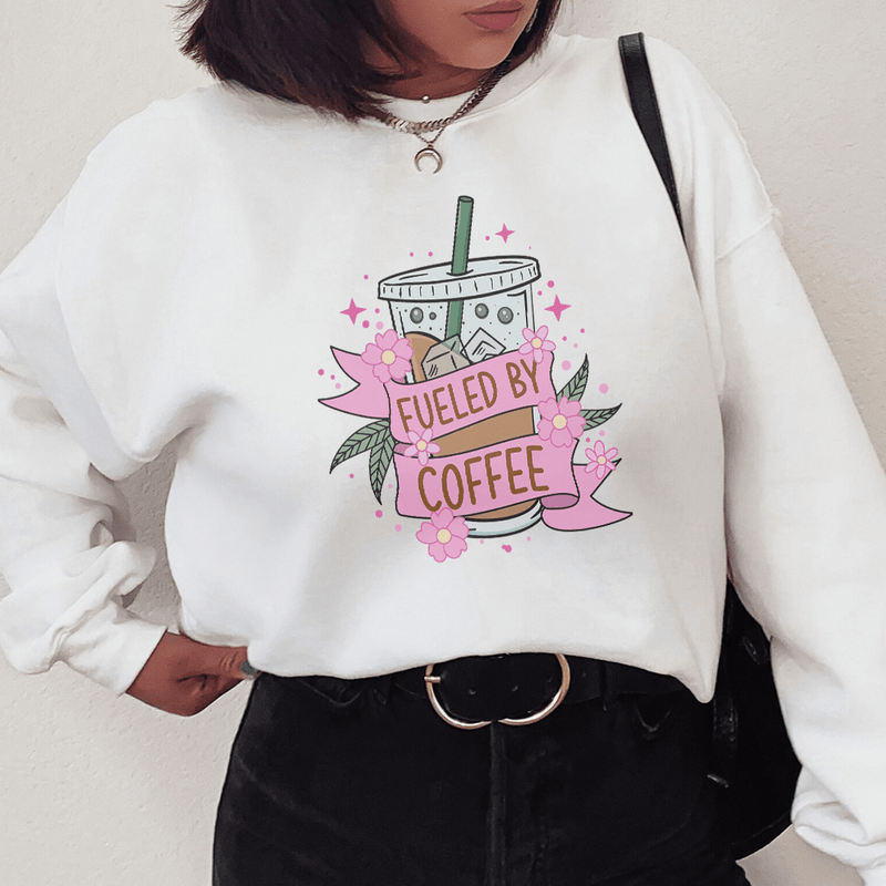 Fueled By Coffee Sweatshirt Peachy Sunday T-Shirt