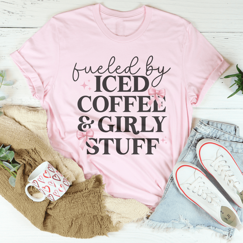 Fueled By Iced Coffee And Girly Stuff Tee Pink / S Peachy Sunday T-Shirt