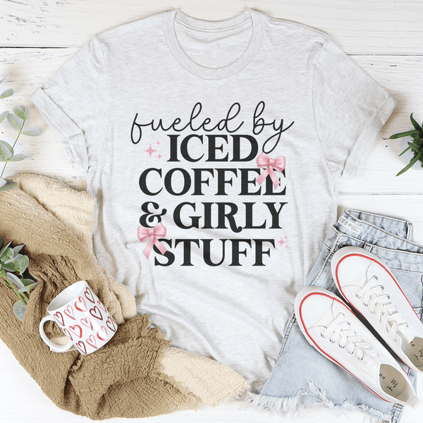 Fueled By Iced Coffee And Girly Stuff Tee White / S Peachy Sunday T-Shirt