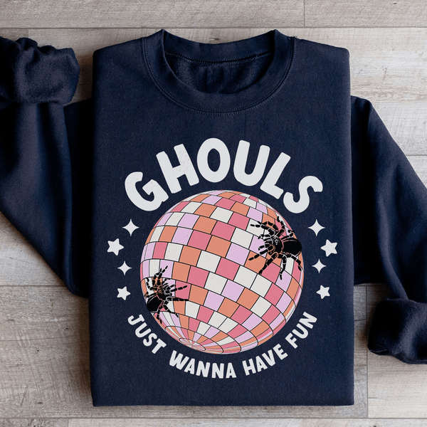 Ghouls Just Wanna Have Fun Retro Sweatshirt Black / S Peachy Sunday T-Shirt