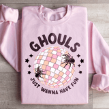 Ghouls Just Wanna Have Fun Retro Sweatshirt Light Pink / S Peachy Sunday T-Shirt