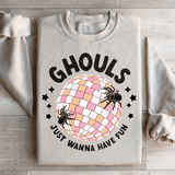 Ghouls Just Wanna Have Fun Retro Sweatshirt Sand / S Peachy Sunday T-Shirt