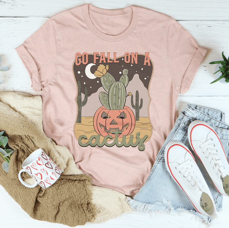 Go Fall On A Cactus  Tee Heather Prism Peach / S Peachy Sunday T-Shirt