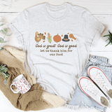 God is Great God Is Good Let Us Thank Him For Our Food Tee White / S Peachy Sunday T-Shirt