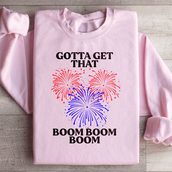 Gotta Get That Boom Boom Boom Sweatshirt Light Pink / S Peachy Sunday T-Shirt